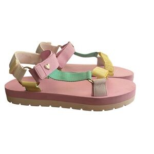 Stoney Clover Lane x Target Womens Size 9 Sandals Shoes Pastel Pink Mint Green